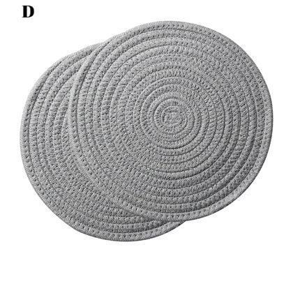 Round Weave Table Mat - Nordic Side - 