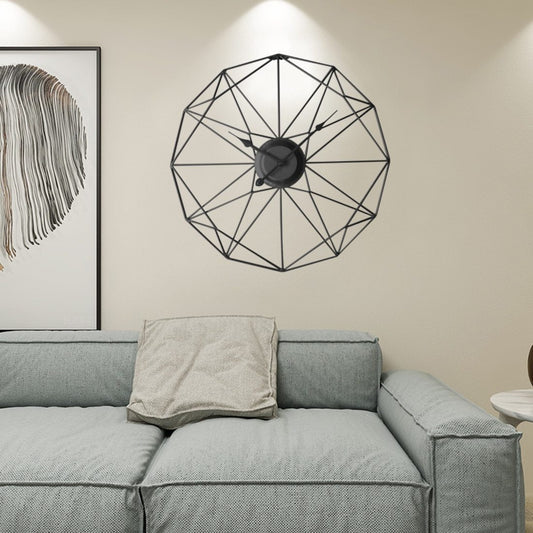Barley - Unique Modern Nordic Iron Frame Clock - Nordic Side - 05-15, feed-cl0-over-80-dollars, modern-wall-clock
