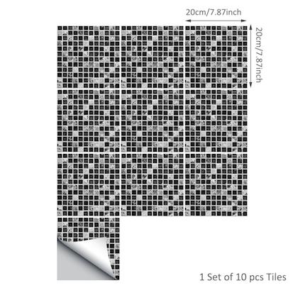 Moderna - Mosaic Adhesive Tile Stickers - Nordic Side - 11-07, modern-pieces