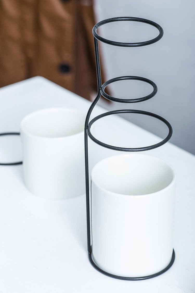 Set of 2 Iron Vases - Nordic Side - 