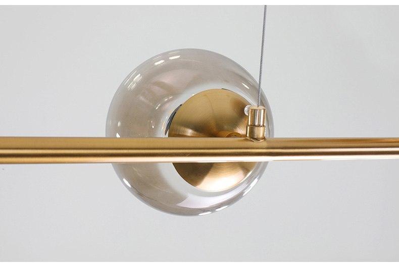 Round Glass Straight Pendant Light - Nordic Side - 