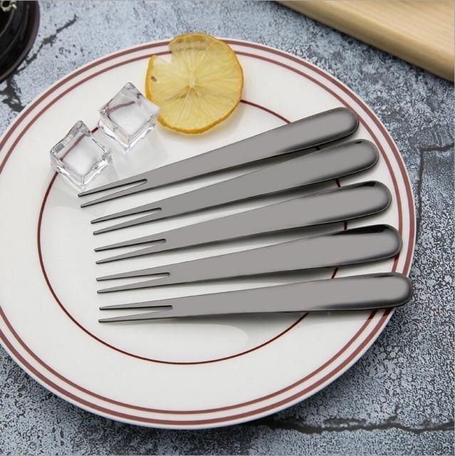 Modern Dessert Metal Fork - Nordic Side - 