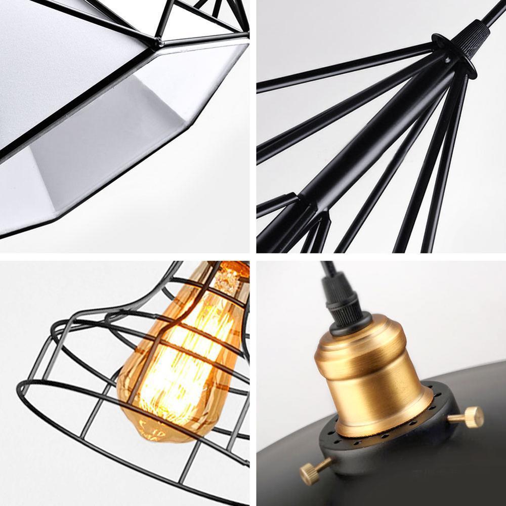 Modern Geometric Iron Pendant Light - Nordic Side - 
