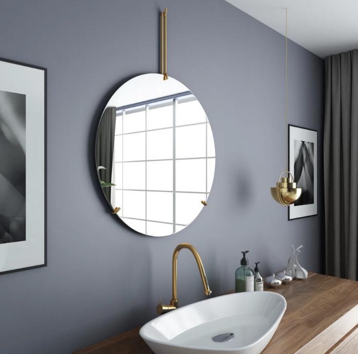 Henrietta - Modern Simplistic Round Mirror - Nordic Side - 07-08, bathroom-collection, feed-cl0-over-80-dollars