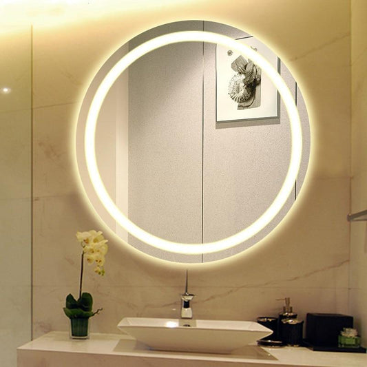 Rosetta - LED Light Frame Round Mirror - Nordic Side - 07-08, bathroom-collection, best-selling-lights, feed-cl0-over-80-dollars, modern-lighting
