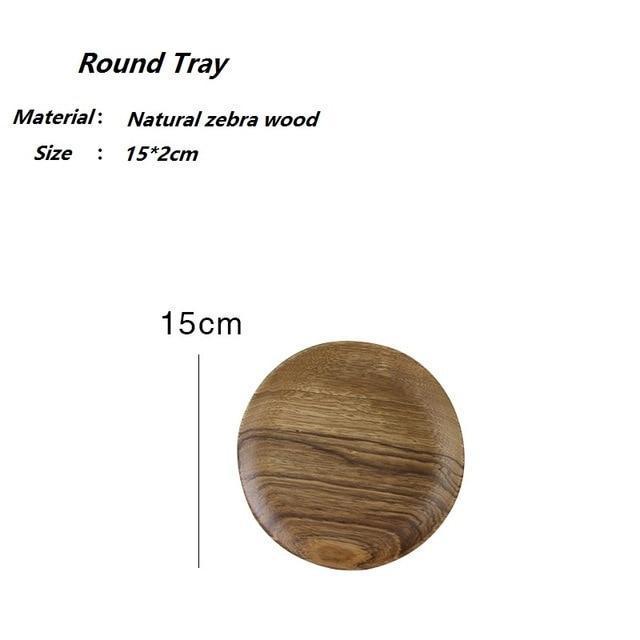 Natural Zebra Wood Tray - Nordic Side - 