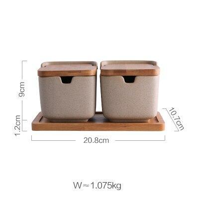 Spice Jars with Bamboo Cover - Nordic Side - 
