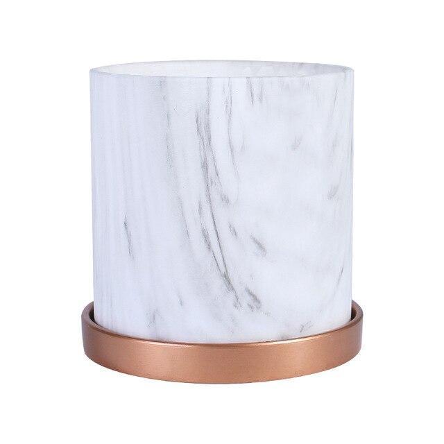 Grey Marble Pot - Nordic Side - 