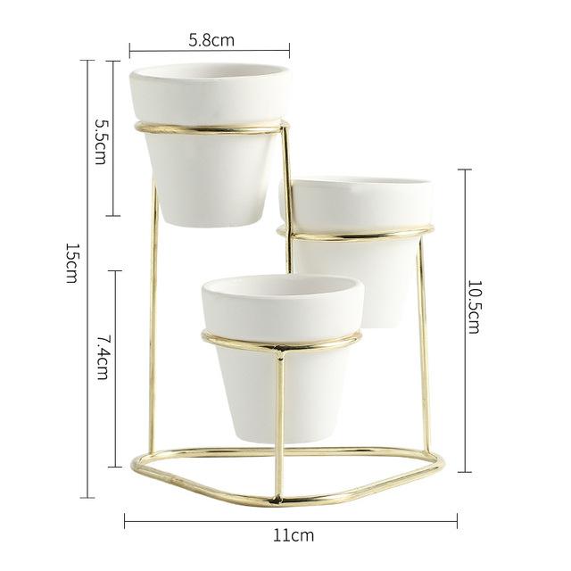 Temprince - 3 Level Planter & Stand - Nordic Side - 09-28, feed-cl1-planters, modern-pieces, modern-planter-collection