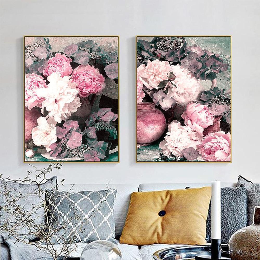 Asian Style Flower Painting - Nordic Side - 