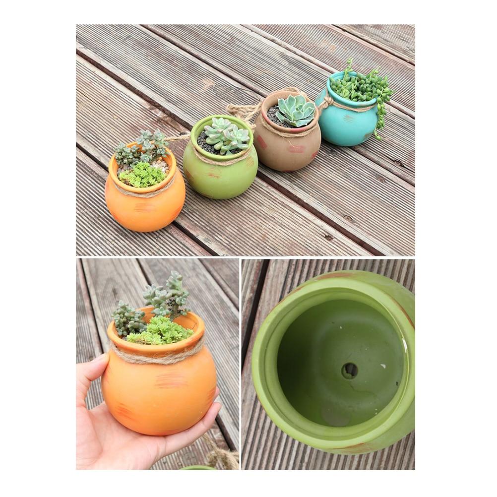 4 Piece Ceramic Wall Mount Planter Pot - Nordic Side - 02-13, feed-cl1-planters, modern-planter-collection