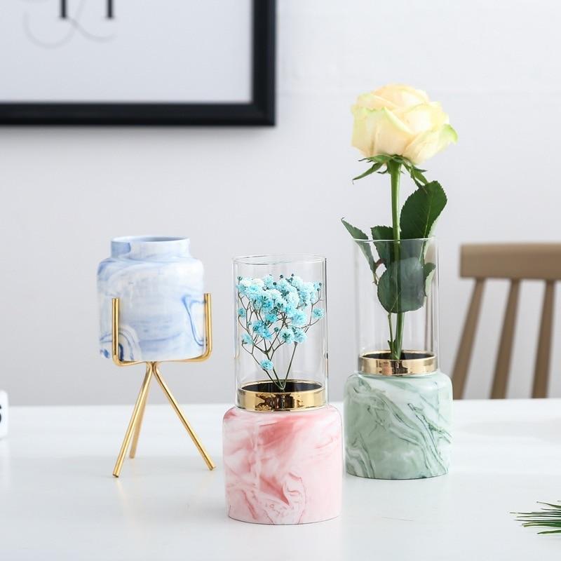 Colorful Marble Vase - Nordic Side - 