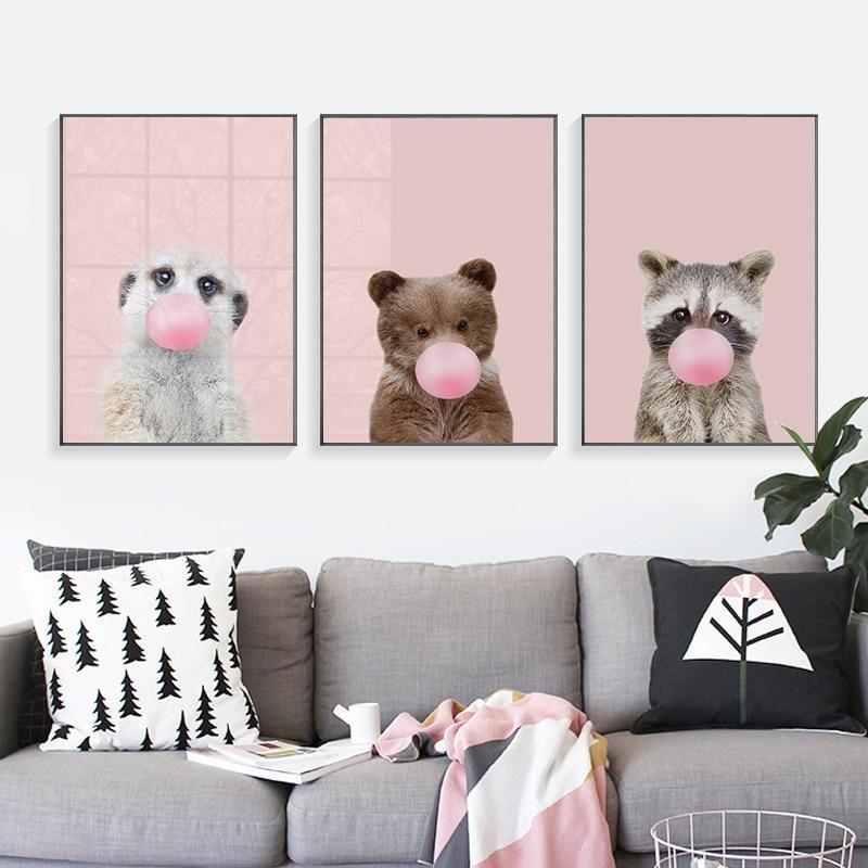 Animals In Pink Room - Nordic Side - 