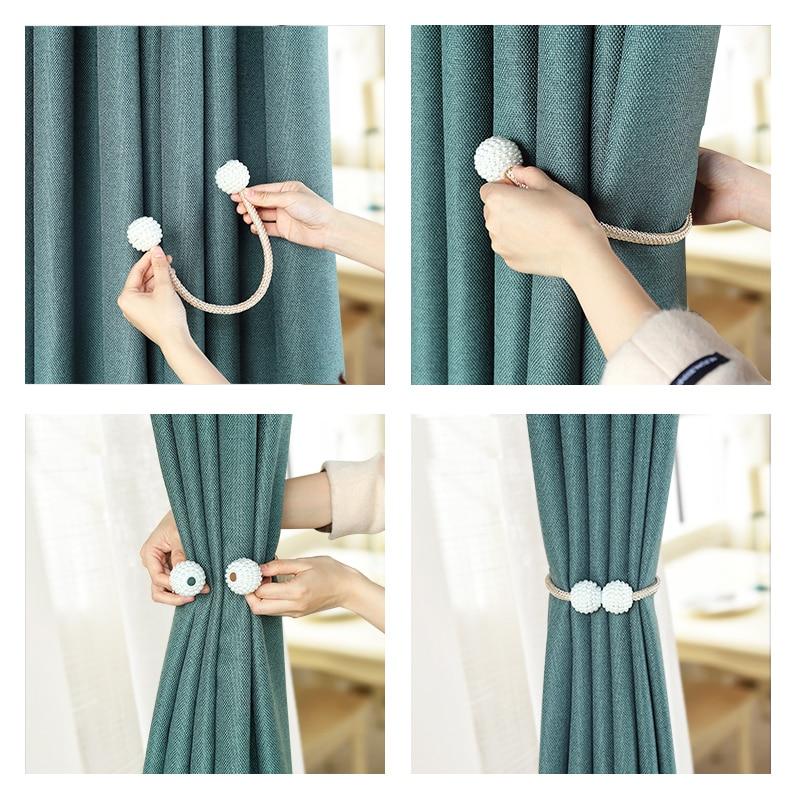 Safiya - Pearl Magnetic Curtain Holders - Nordic Side - 10-03, modern-pieces