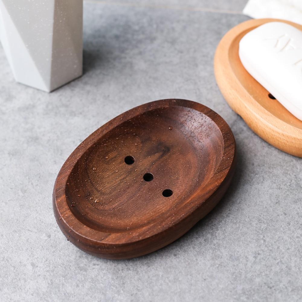 Natural Walnut Soap Plate - Nordic Side - 