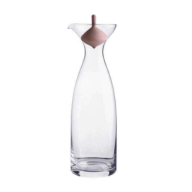 Glass Bottle with Wood Lid - Nordic Side - 