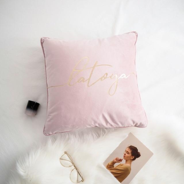 Velvet Cushions with Gold Letters - Nordic Side - 