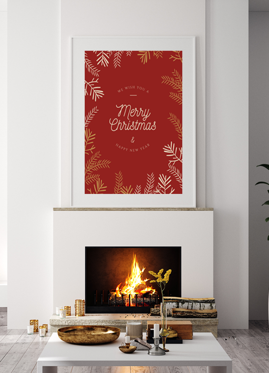 Merry Christmas Red Print - Nordic Side - 