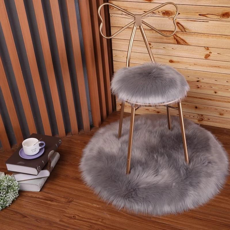 Luxury Soft SheepSkin Fluffy Chair Cover - Nordic Side - 