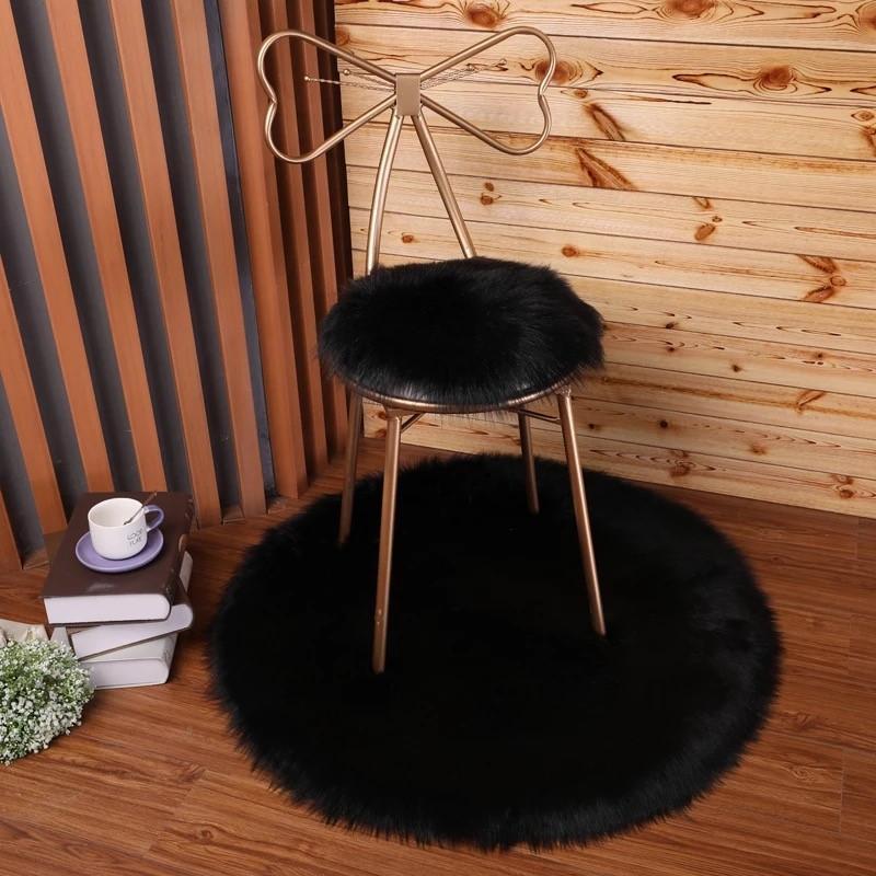 Luxury Soft SheepSkin Fluffy Chair Cover - Nordic Side - 