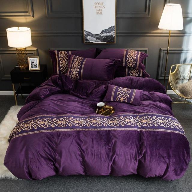 Tawney - Velvet Duvet Cover Set - Nordic Side - BED, Bed & Bath, BEDDING
