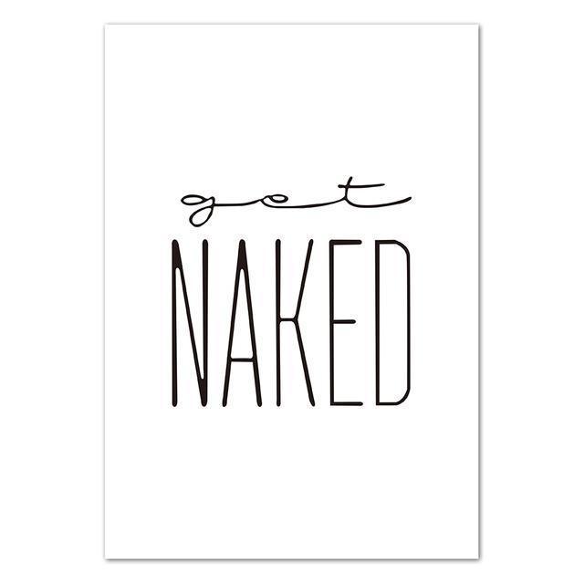 Get Naked Print - Nordic Side - Art + Prints, Bathroom, not-hanger