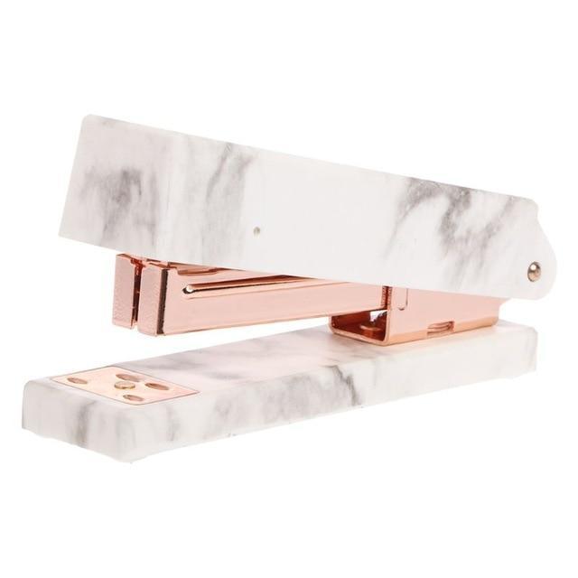 Marble Rose Gold Stapler - Nordic Side - not-hanger