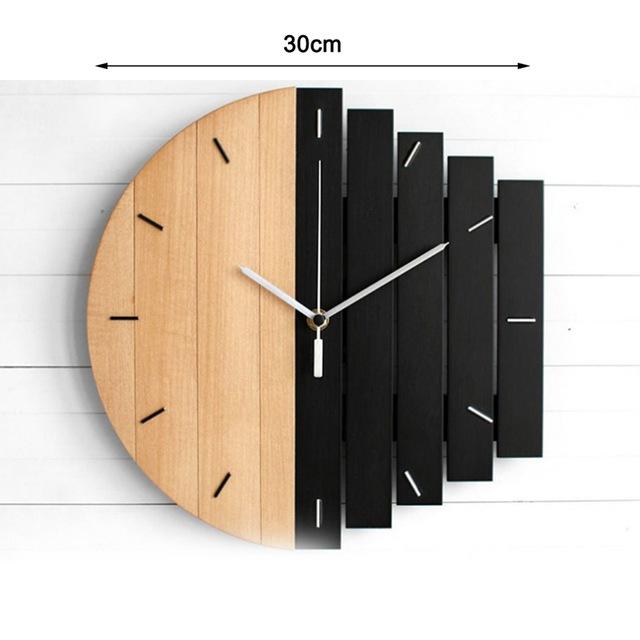 Wooden Vintage Wall Clock - Nordic Side - 