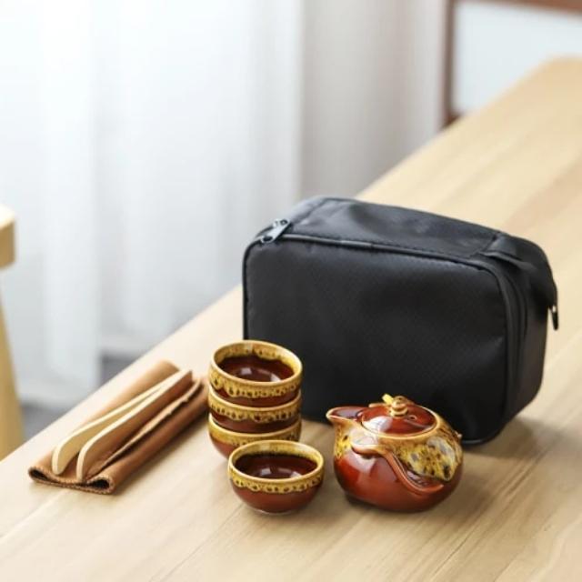 Paroy - Portable Compact Ceramic Tea Set - Nordic Side - KITCHEN & DINING, KITCHENWARE
