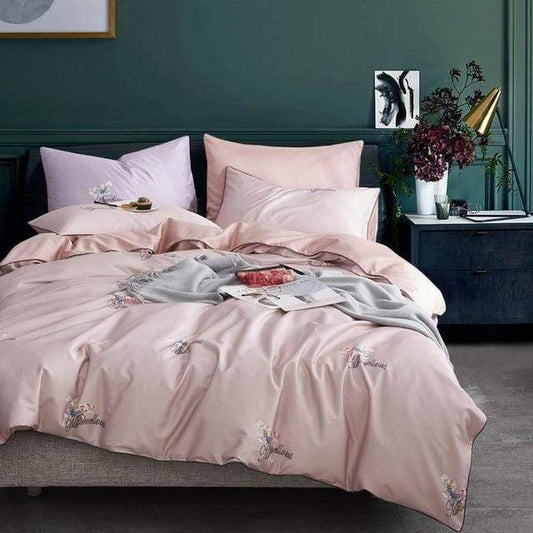 Peach Serene Duvet Cover Set - Nordic Side - bed, bedding, spo-default, spo-disabled