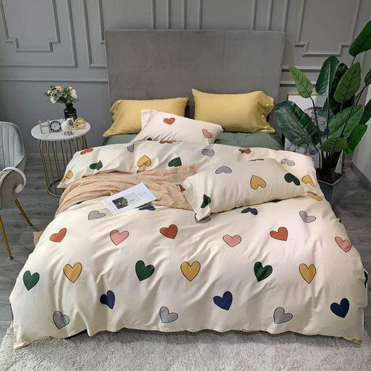 Full of Hearts Duvet Cover Set - Nordic Side - bed, bedding, spo-default, spo-disabled