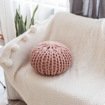 Knitted Pouf - Nordic Side - Decor, Living Room, not-hanger, Pillows