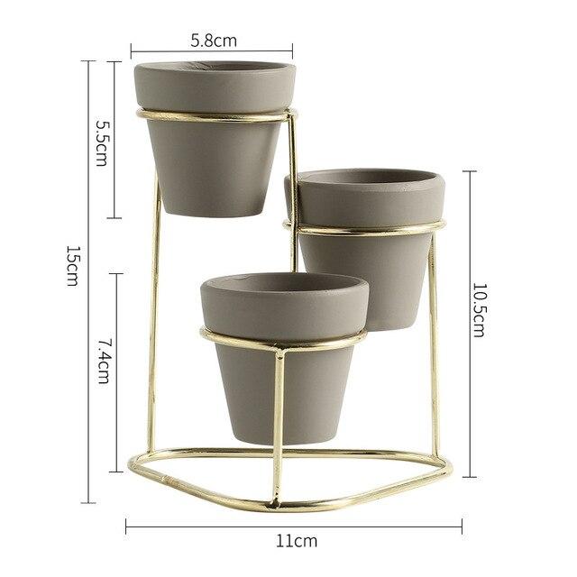 Elora - Modern 3 in 1 Pottery Planters - Nordic Side - Modern Planters