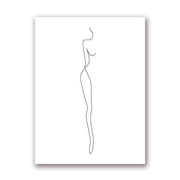 Femme Figure Line Print - Nordic Side - Art + Prints, not-hanger