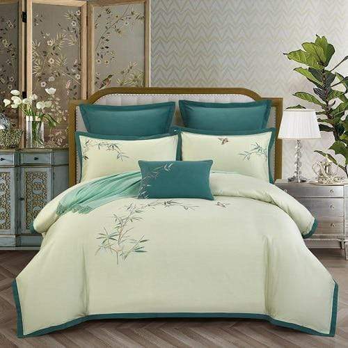 Bamboo Lux Duvet Cover Set - Nordic Side - bed, bedding
