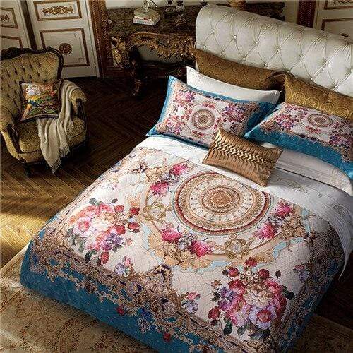Bohemian Rings Duvet Cover Set (Egyptian Cotton) - Nordic Side - bed, bedding, spo-enabled