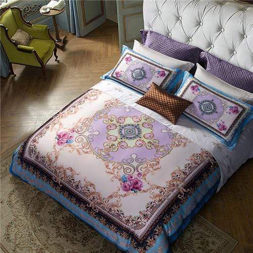 Violet Lass Duvet Cover Set (Egyptian Cotton) - Nordic Side - bed, bedding, spo-enabled