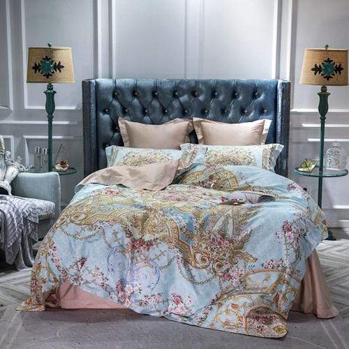 El Rosas Duvet Cover Set (Egyptian Cotton) - Nordic Side - bed, bedding, spo-enabled