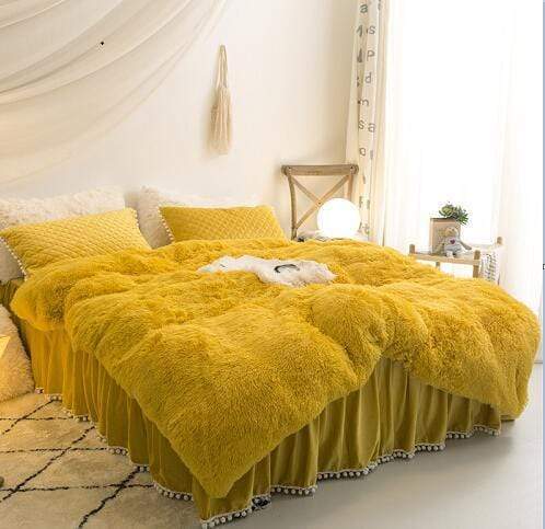 Shaggy Premium Duvet Cover Set - Nordic Side - bed, bedding, duvet