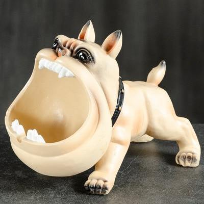 Barking Dog Storage Figurine - Nordic Side - barking, dog