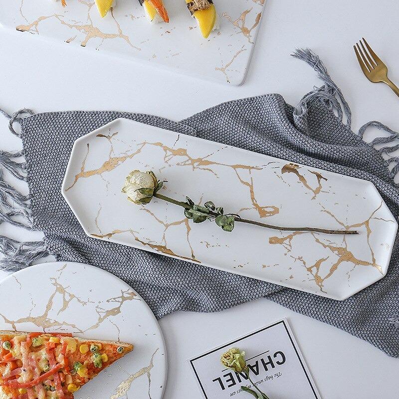 Marble Ceramic Serving Tray